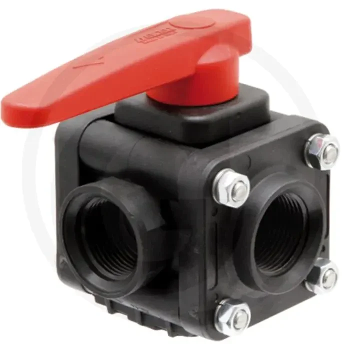 Arag arag vanne à bille 3 voies – filetage (bsp) : 2 1/2″, pression : 8 bar, bille : pp, pression de service max. : 8 bar, type de raccordement : ig 2 1/2″