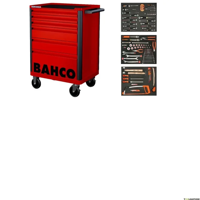 Bahco 1472K6RED-FULL3 Chariot à outils rouge 130 pièces