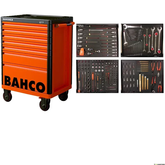 Bahco 1477K7-FULL4 Chariot à outils orange 190 pièces