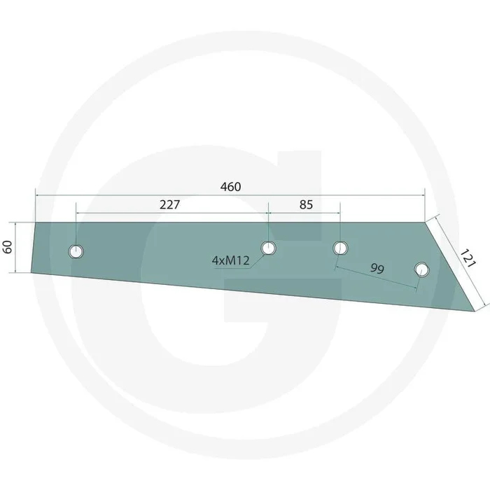 Bande de frottement droite, n° 1 – pour streifenkörper bp-321 ps, bp-322 ps, bp-324 ps, bp-323 ps