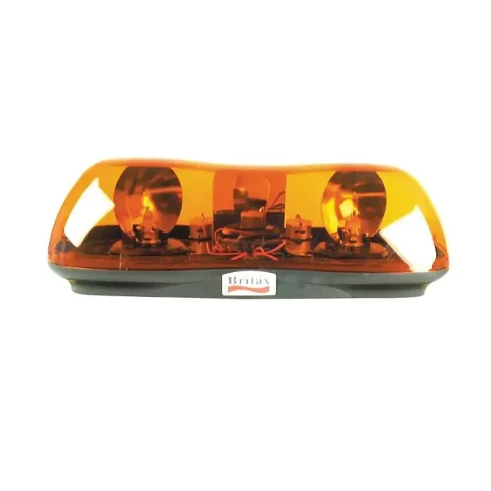 Barre lumineuse clignotante – Halogène – 1 boulon, Longueur totale : 420mm, 12V.