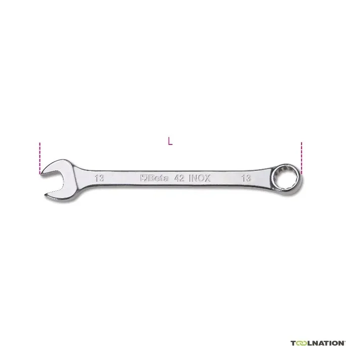 Beta 000420308 42INOX 8 Clé à anneau en acier inoxydable