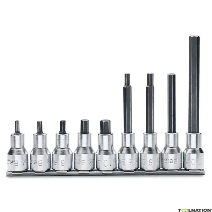 Beta 009200441 920PE/SB9 Jeu de 9 pièces de capuchons de tournevis pour vis à six pans creux (art. 920PE) avec support