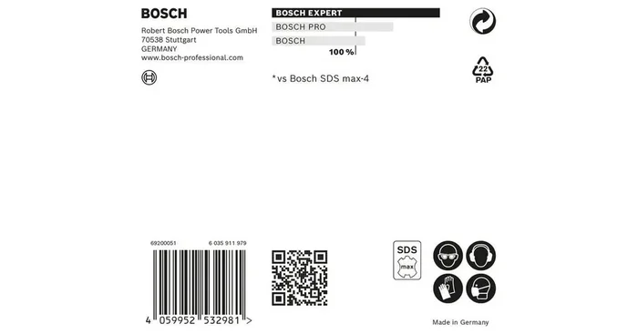 BOSCH EXPERT perceuse SDS MAX-8X, 18x800x940 1pc 2608900224