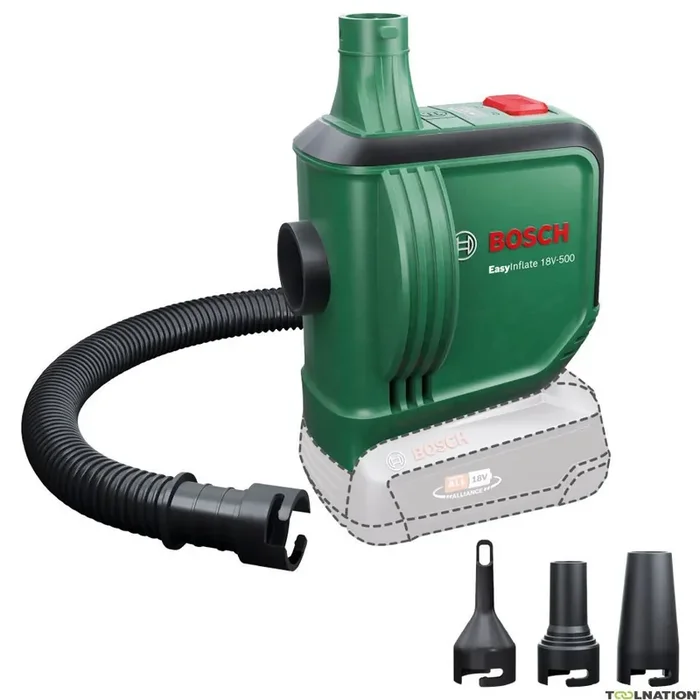 Bosch Green 0603947200 EasyInflate 18V-500 Battery volume pump set excl. batteries et chargeur en boîte