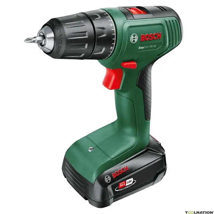 Bosch Green 06039D8004 EasyDrill 18V-40 Perceuse sans fil 1x 2.0 Ah et chargeur AL 18V-20 en mallette
