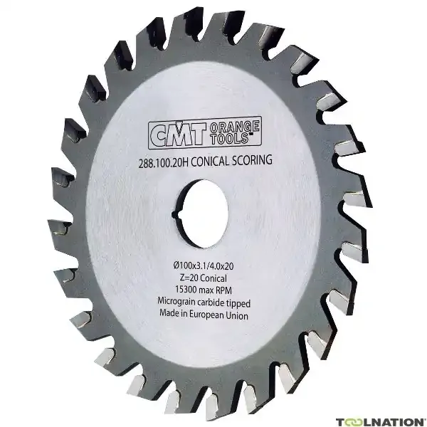 CMT 288.100.20K Lame inciseuse avec dents coniques 100 x 22 x 20D