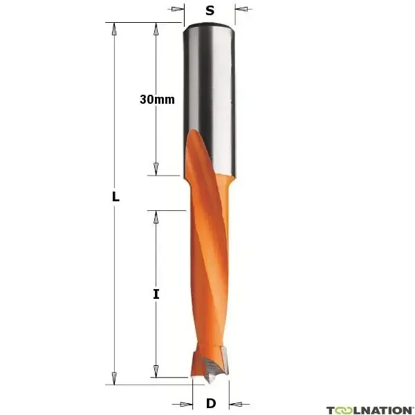 CMT 311.090.12 Foret à cheville HW 9mm – tige 10×30 – Gauche