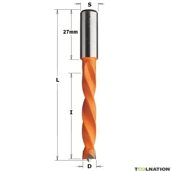 CMT 373.070.12 Foret à cheville 7mm – tige 10×27 – Gauche