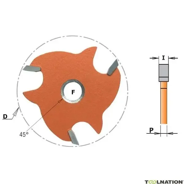 CMT 823.350.11 Fraise circulaire avec support conique 47,6×5 – Tige 8