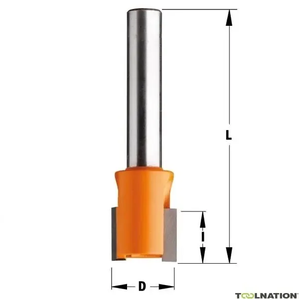 CMT 902.240.11 Fraise à feuillure et à arête avec coupe angulaire ouverte 24×12,7×38 tige 8 mm