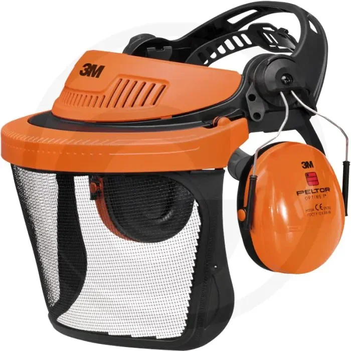 Combinaison de protection auditive et faciale Peltor visière nette – couleur : orange, valeur d’isolation (db) : 26