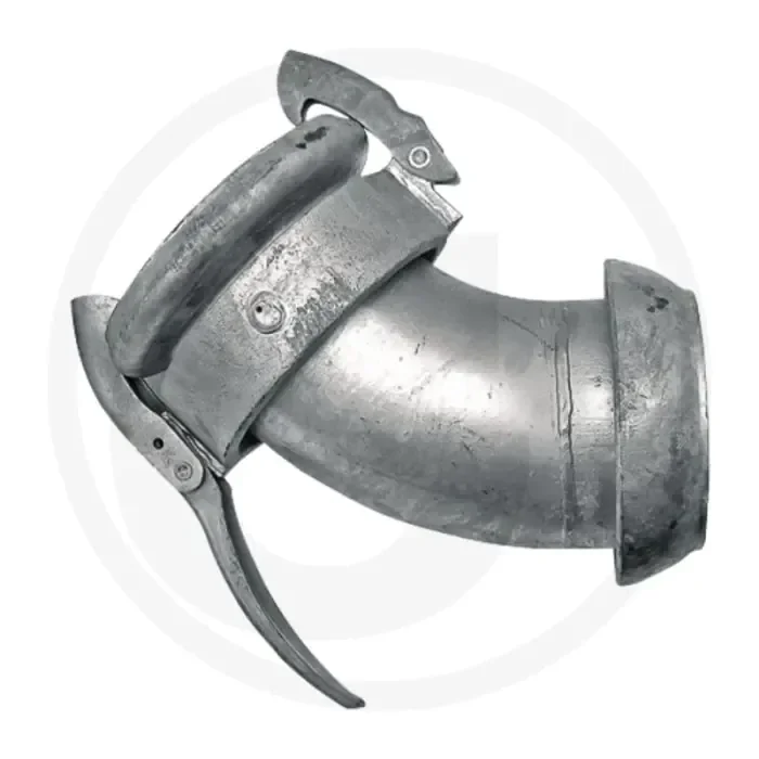 Coude 45°, partie m 6″ et partie v 6″ – acier / zingué à chaud – Ø 159 / 6″