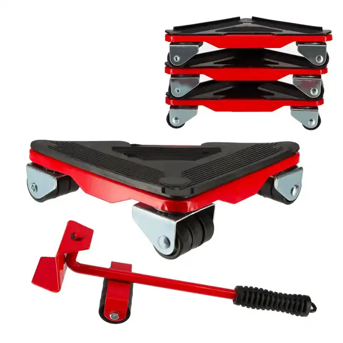 Déplace meuble lourd – Coins roulants x4 – charge 300kgs – Poignée de levage