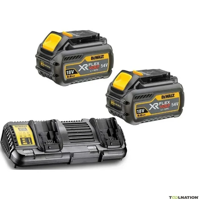 Dewalt Accessoires DCB132T2-QW DCB132T2 FlexVolt Starter Kit – 2 x FlexVolt batterie 54V 6.0Ah Li-Ion + DCB132 Double chargeur
