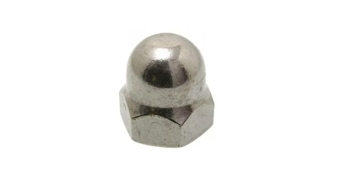 Écrou borgne acier zingué, DIN 1587, Ø6, 200/bte – VISWOOD