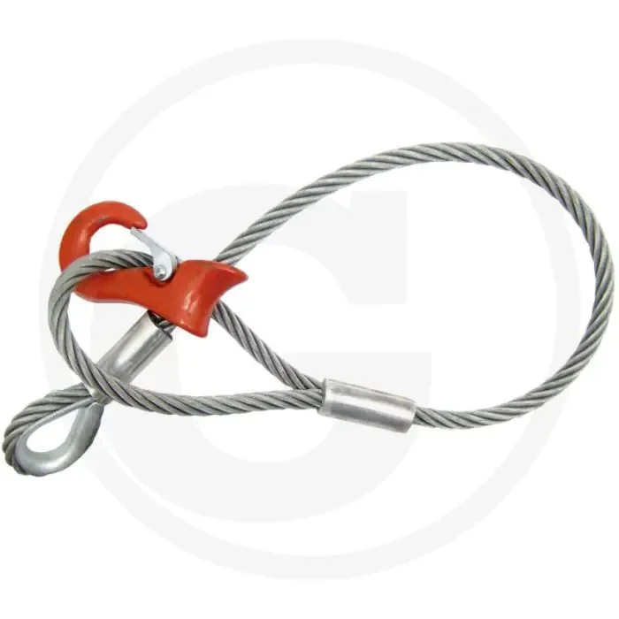 Élingues en fil d’acier 10 mm x 3 m – charge de rupture de 5,3 t