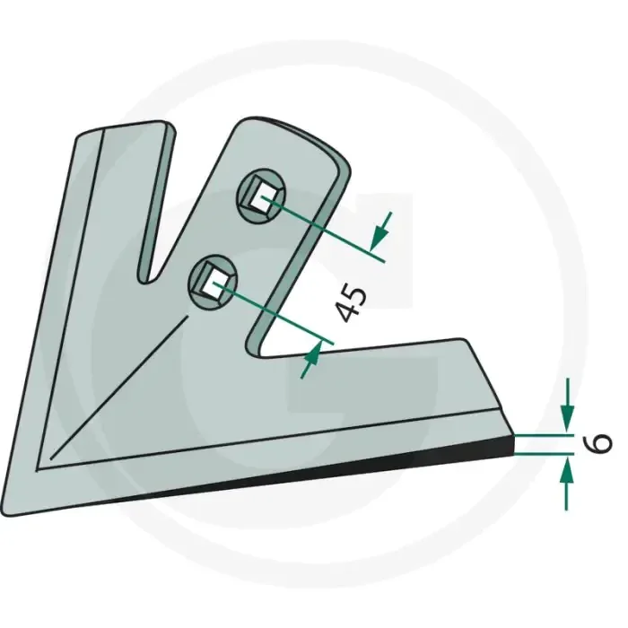 Ganzevoetbeitel invalshoek: 35,5° – werkbreedte 270mm