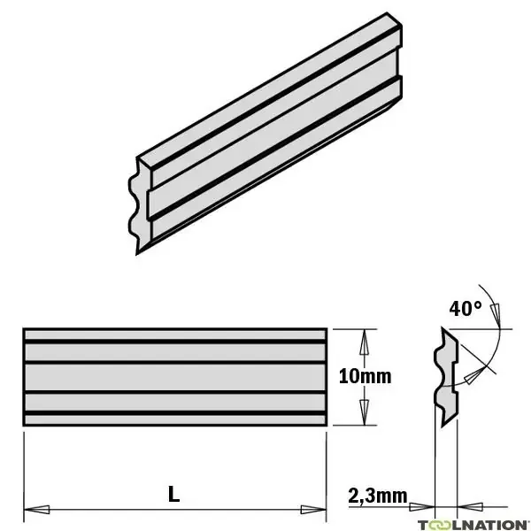 GRN Tools 795.331.10 Couteau du système Tersa HSS 330x10x2,3