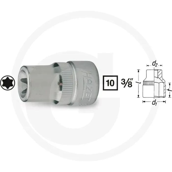 Hazet dopsleutelbit torx® e11 – 28mm – chroom-vanadium – 3/8″