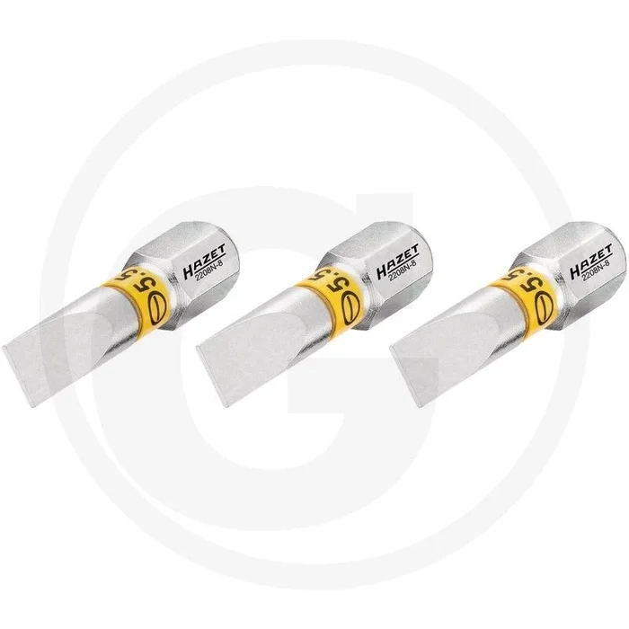 Hazet schraubendreher-einsatz-satz (bit) 3-teilig – schlitz profil 0.8 x 5.5 mm