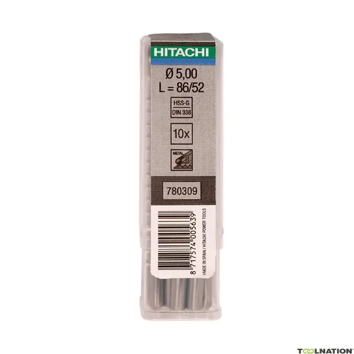 HIKOKI Accessoires 780289 Forets à métaux HSS-G DIN 338 3,3×65 mm 10 pièces