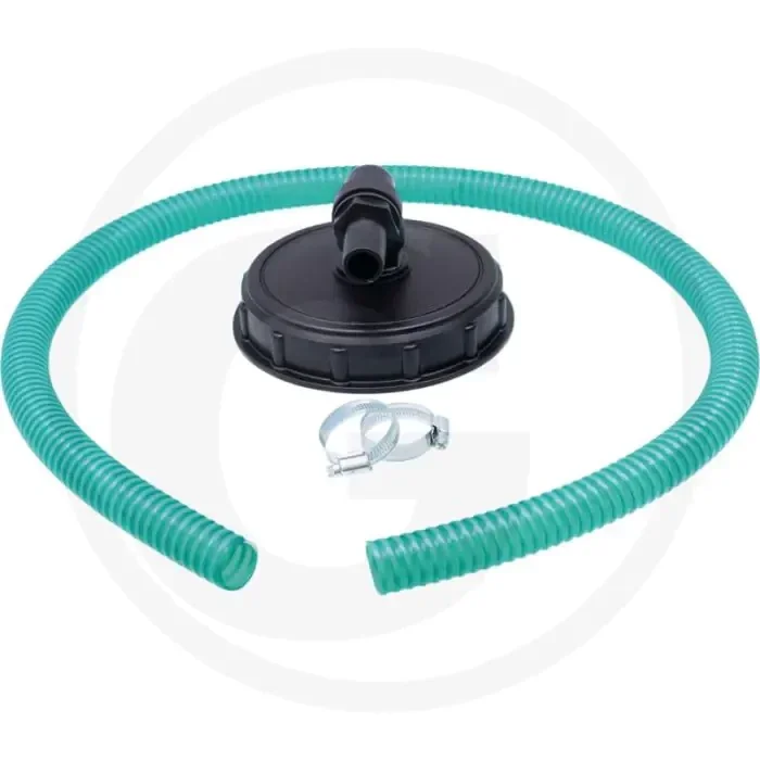 Inlaatdekselset ibc – nw 150, slang-Ø 25mm, s165x7, 1x inlaatdeksel, 1x spiraalslang, 2x slangklem