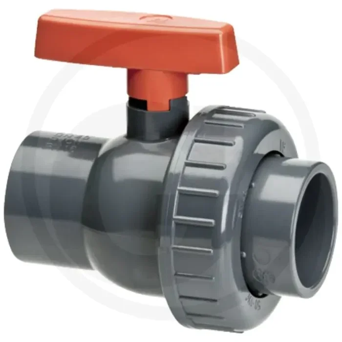 Kogelkraan – pvc-u, Ø 63 mm, 16 bar, 2-wege