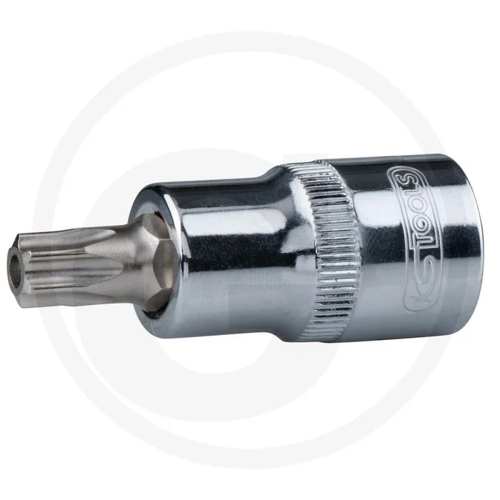 Ks tools 1/2&Prime; chromeplus® bit-dopsleutel voor tx-schroeven met boring – tb50, 22x22x56mm, 90g