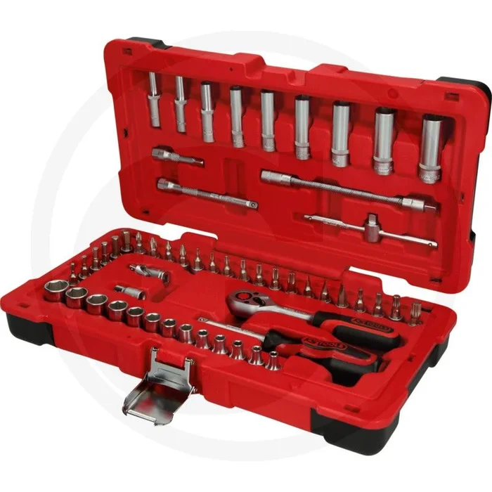 Ks tools 1/4″ steckschlüssel-satz, 54-tlg. – profil de traction de flanc, chrome vanadium, 72 zähne