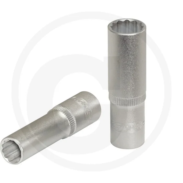 Ks tools 3/8″ 12-kant dopsleutel, lang, 14 mm – lange uitvoering, chroom vanadium