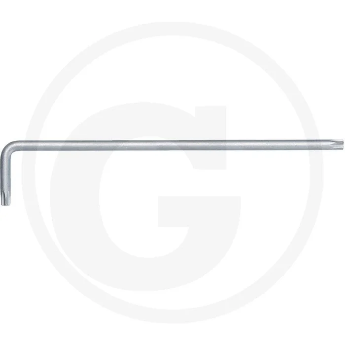 Ks tools classic tx-winkelstiftschlüssel met bohrung, extra lang, tb40 – gehard, verchroomd, staal