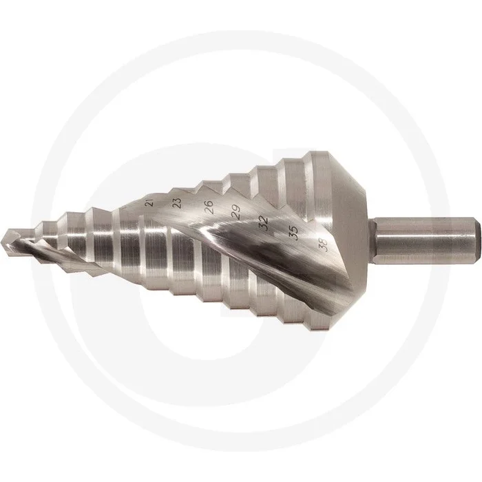 Ks tools hss step drill bit, Ø 6-27.8 mm, 118° taper angle, 8 steps