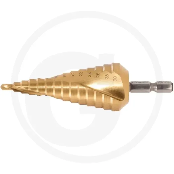 Ks tools hss-tin stappenboor, Ø 6-40 mm, 118° spitzenwinkel, 90° stufenwinkel