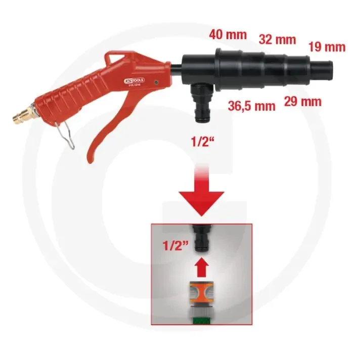 Ks tools kühlsystem-spülpistole – ideal zum schnellen und leistungsfähigen spülen des kühlsystems