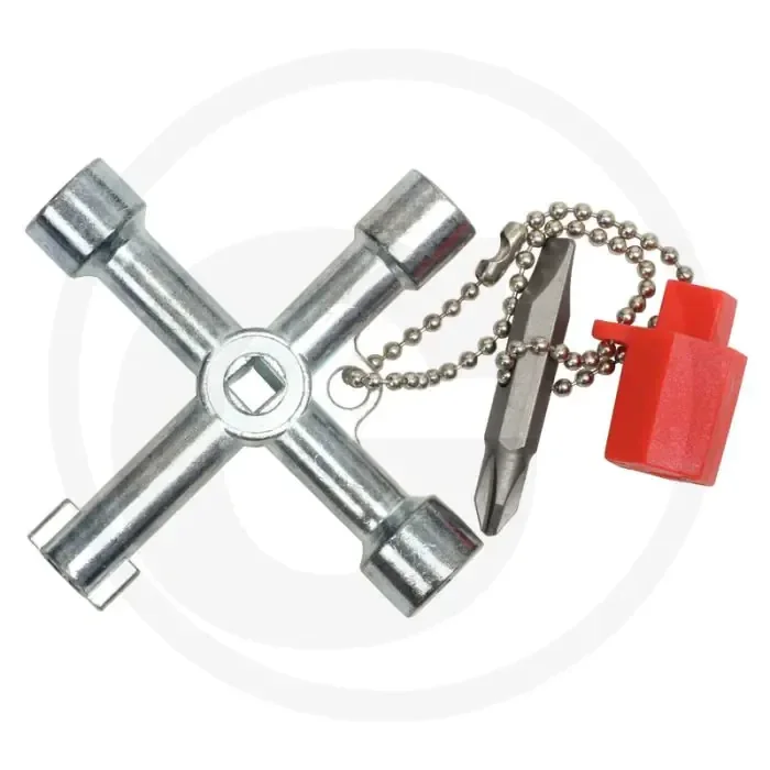Ks tools universal-schaltschrankschlüssel, 71 mm met bitadapter & heizungsentlüftungsschlüssel
