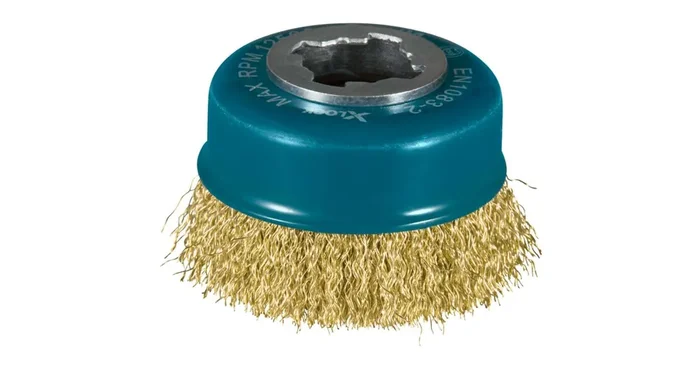 MAKITA Brosse coupe en fil de cuivre ondulé diamètre 0,3 mm X-LOCK 75 mm D-73433