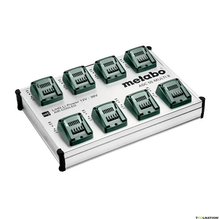Metabo Accessoires 627093000 Chargeur ASC 55 multi 8, 12-36 V, AIR COOLED, EU