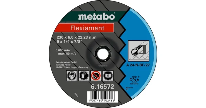 METABO Disque abrasif – acier – (10 pcs) 230x6x22,2 616572000