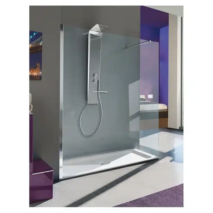 Paroi douche d‘angle rectangulaire 118-120cm fixe Open Side