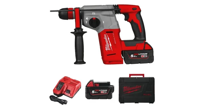 Perforateur SDS-Plus M18™ avec 2 batteries 5 Ah et chargeur – MILWAUKEE
