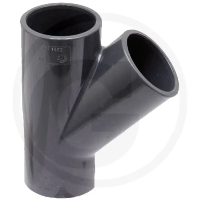 Pièce en Y 45° avec pression de service max. 10 bar, PVC-U, 110 mm Ø intérieur