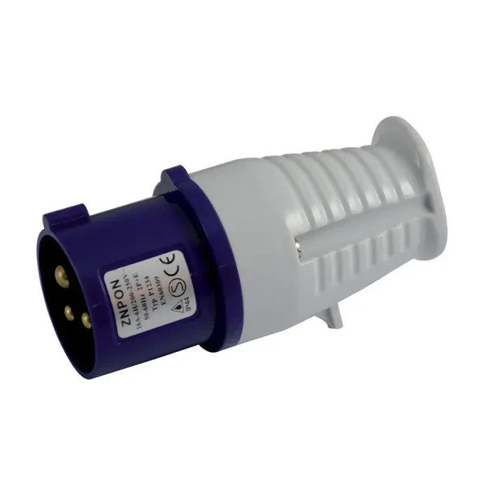 Prise male 17/220V pour caravane