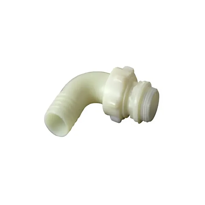 Raccord PVC cannelé à écrou libre coudé 1‘‘1/2 x 50