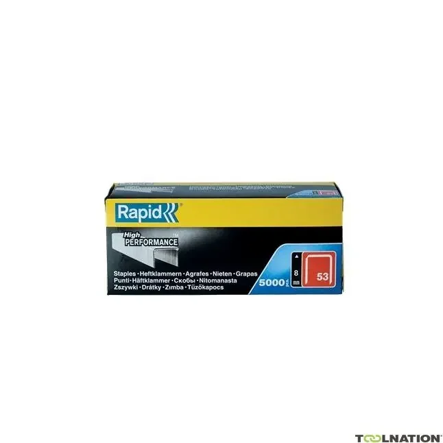 Rapid 11857050 Agrafes à fil fin No. 53 8 mm 5,000 pcs.