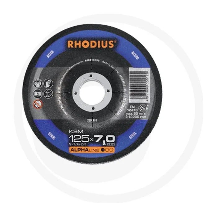 Rhodius rhodius afbraamschijf ksm ksm gebogen 180x7x22,2mm 8500 u/min