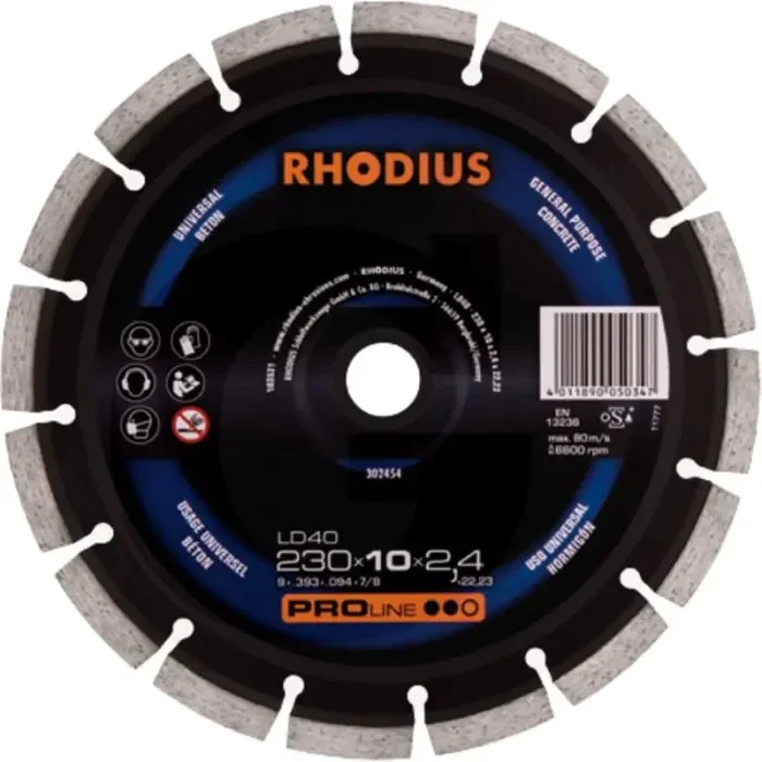 Rhodius rhodius diamant doorslijpschijf ld40 ld40 – Ø115×2,2mm – 13300 u/min