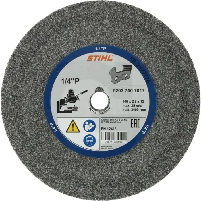 Stihl slijpschijf voor kettingslijper hos en usg – 1/4″ p – 140mm – grijs