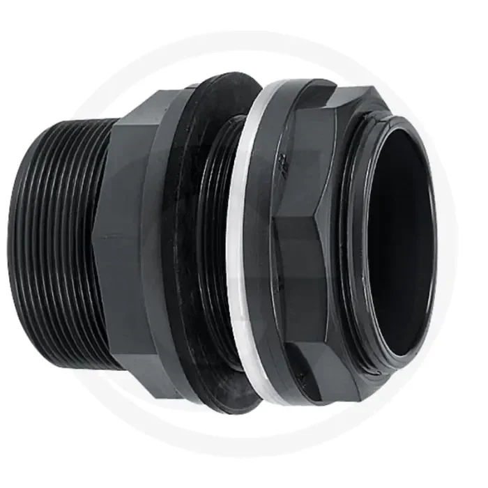 Tankaansluiting type b 50mm pvc-u met draad
