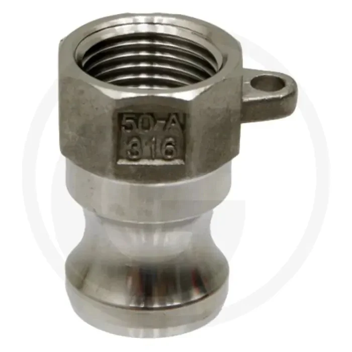 V-deel nw 1″ bsp roestvrijstaal 16 bar camlock a